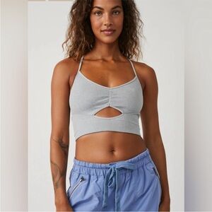 Free People Movement Free Throw Strappy Back Cutout Crop Top in XS/S